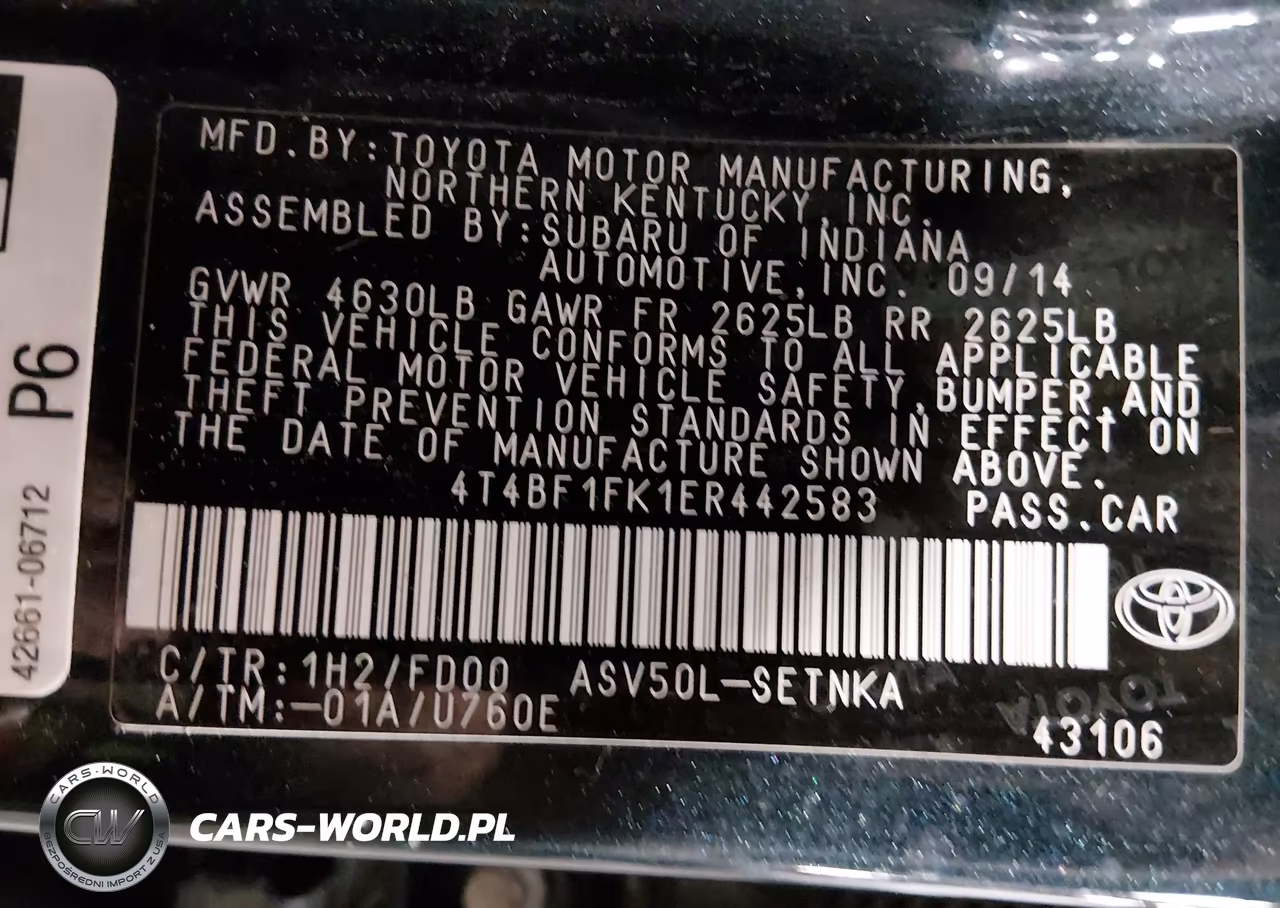 2014 Toyota Camry Le VIN:4T4BF1FK1ER442583 - 9