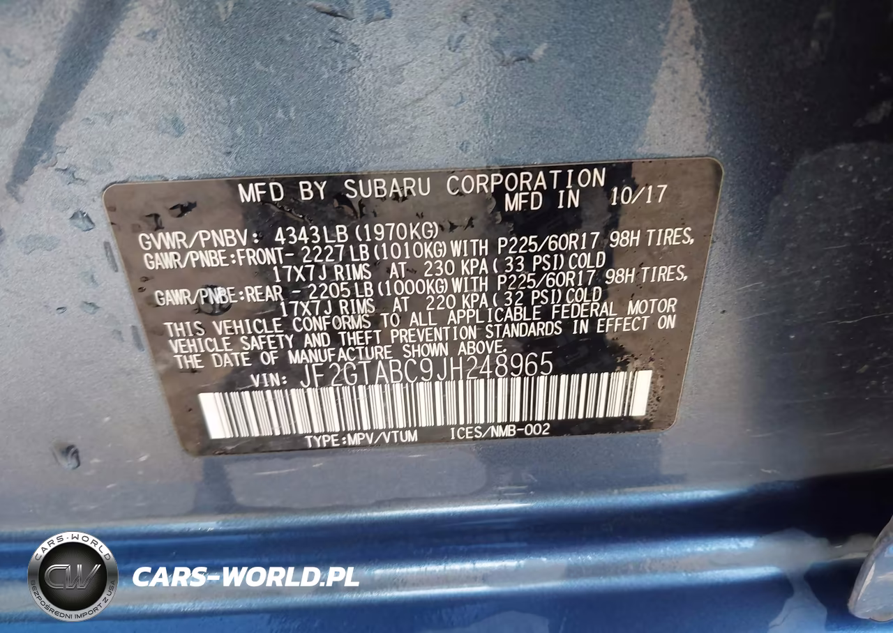 2018 Subaru Crosstrek 2.0I Premium VIN:JF2GTABC9JH248965 - 9