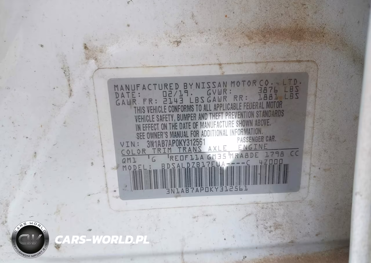 2019 Nissan Sentra Sv VIN:3N1AB7AP0KY312561 - 9