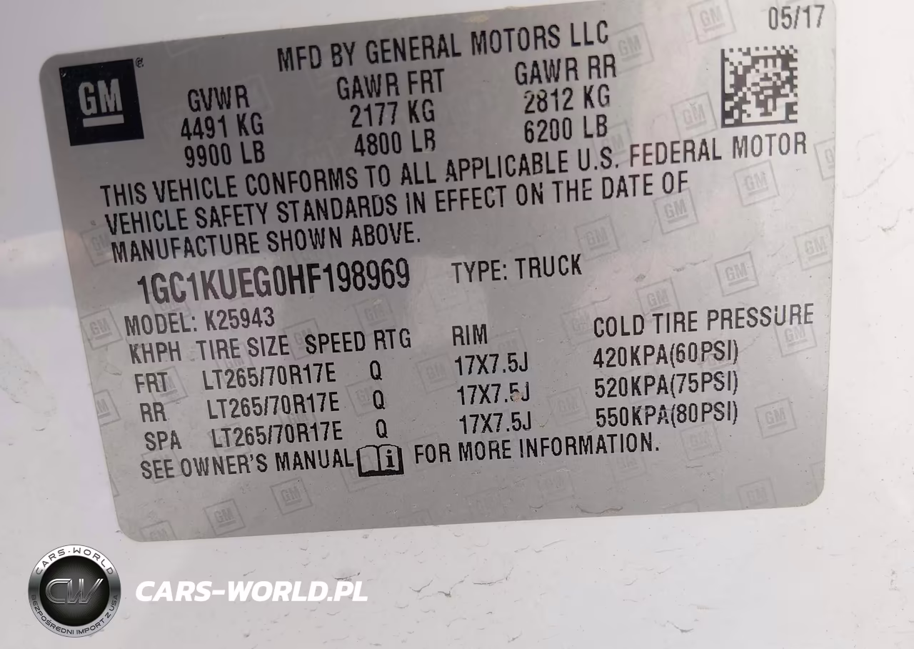 2017 Chevrolet Silverado 2500Hd Wt VIN:1GC1KUEG0HF198969 - 9
