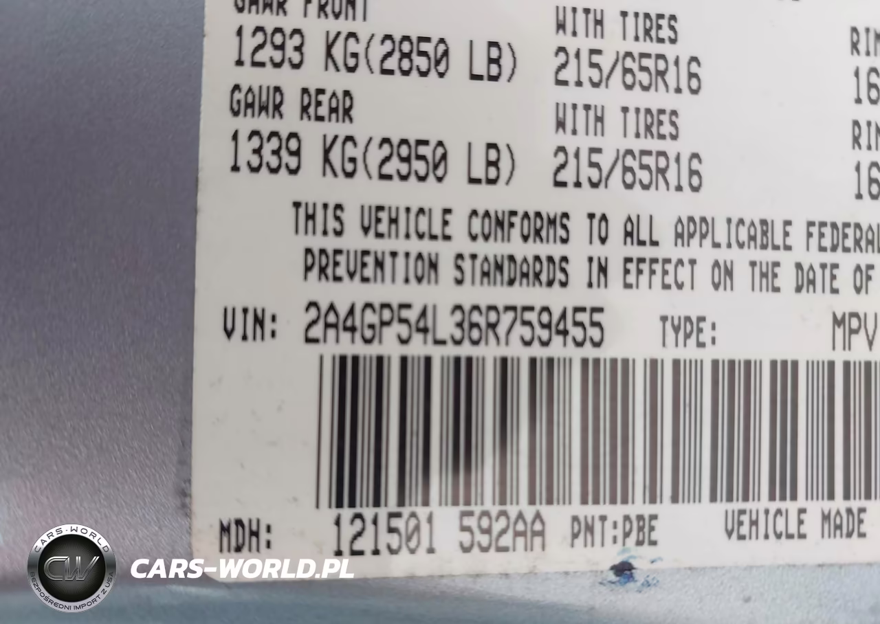 2006 Chrysler Town & Country Touring VIN:2A4GP54L36R759455 - 9