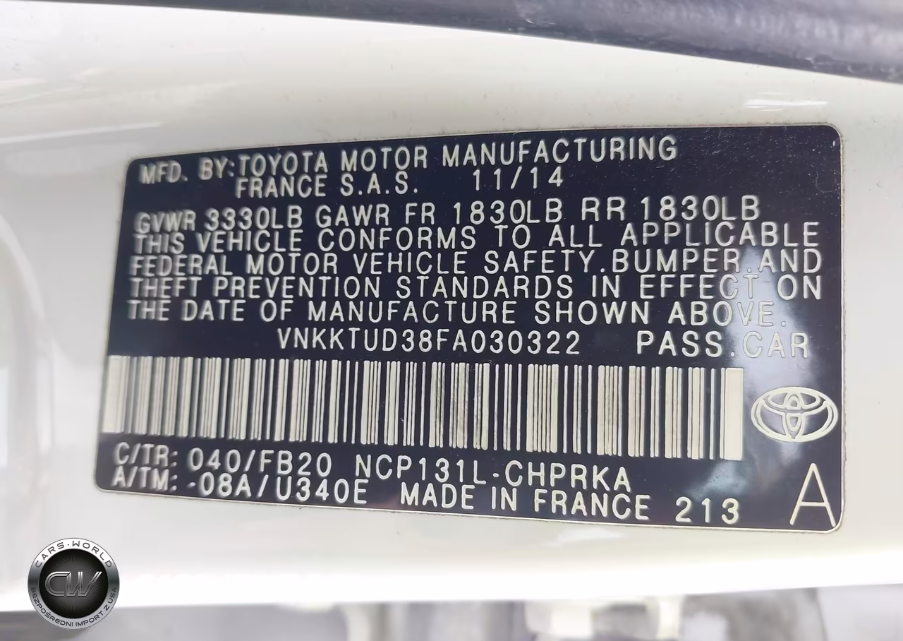 2015 Toyota Yaris Le VIN:VNKKTUD38FA030322 - 9
