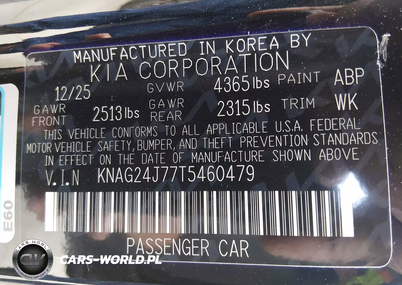 2026 Kia K5 Lxs Fwd VIN:KNAG24J77T5460479 - 9