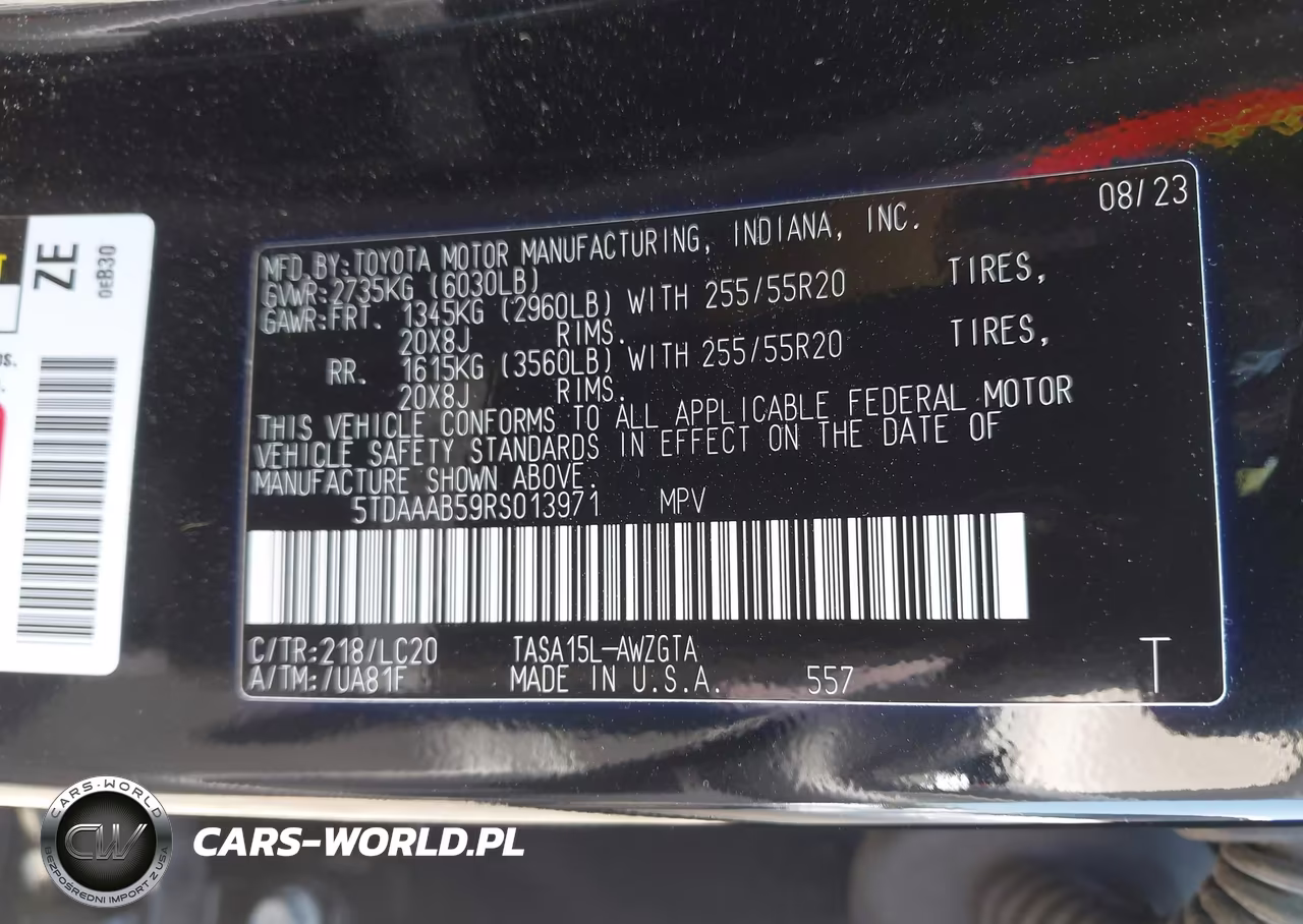 2024 Toyota Grand Highlander Limited VIN:5TDAAAB59RS013971 - 9