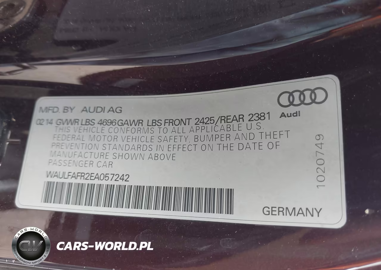 2014 Audi A5 2.0T Premium VIN:WAULFAFR2EA057242 - 9