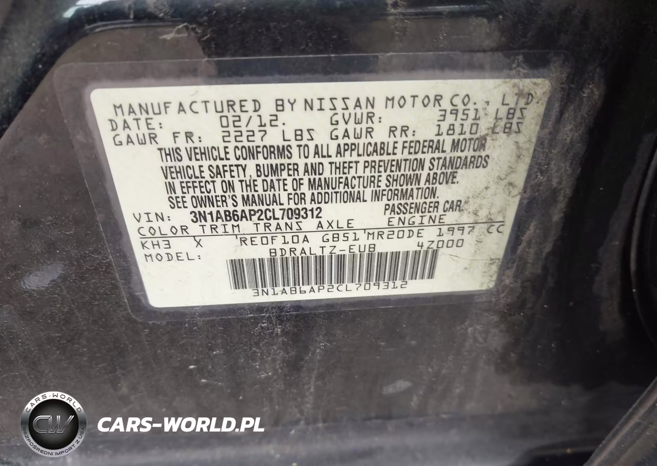 2012 Nissan Sentra 2.0 Sr VIN:3N1AB6AP2CL709312 - 9