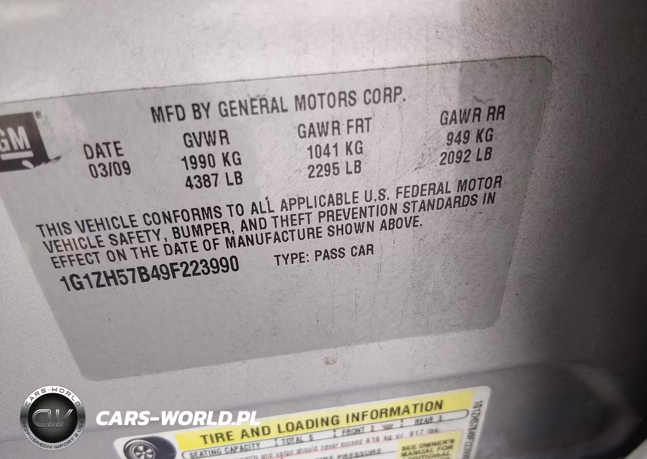2009 Chevrolet Malibu Lt VIN:1G1ZH57B49F223990 - 9