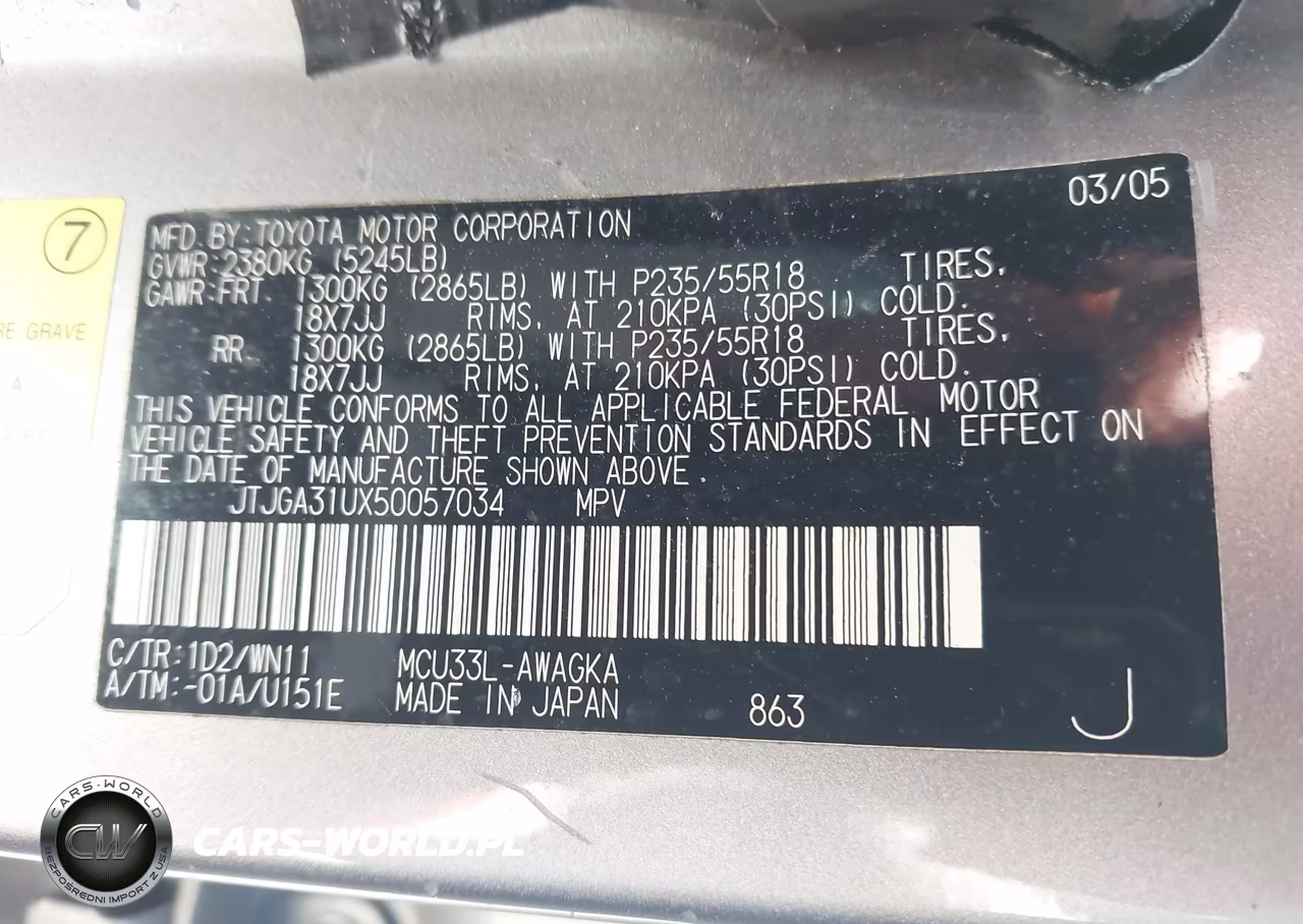 2005 Lexus Rx 330 VIN:JTJGA31UX50057034 - 9
