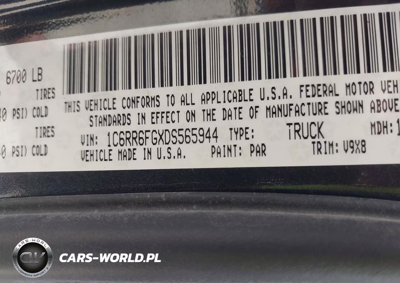 2013 Ram 1500 Tradesman VIN:1C6RR6FGXDS565944 - 9