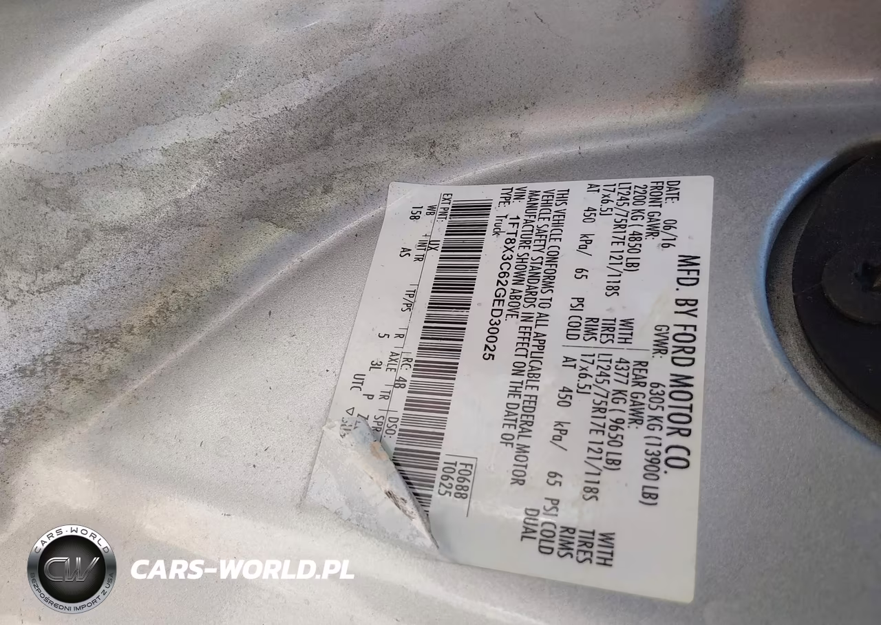 2016 Ford F-350 Xl VIN:1FT8X3C62GED30025 - 8