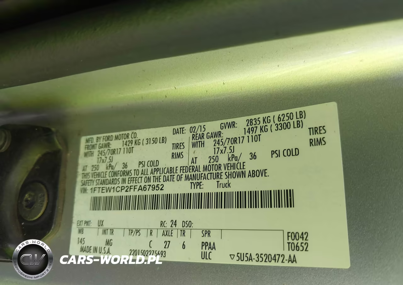 2015 Ford F-150 Xlt VIN:1FTEW1CP2FFA67952 - 9