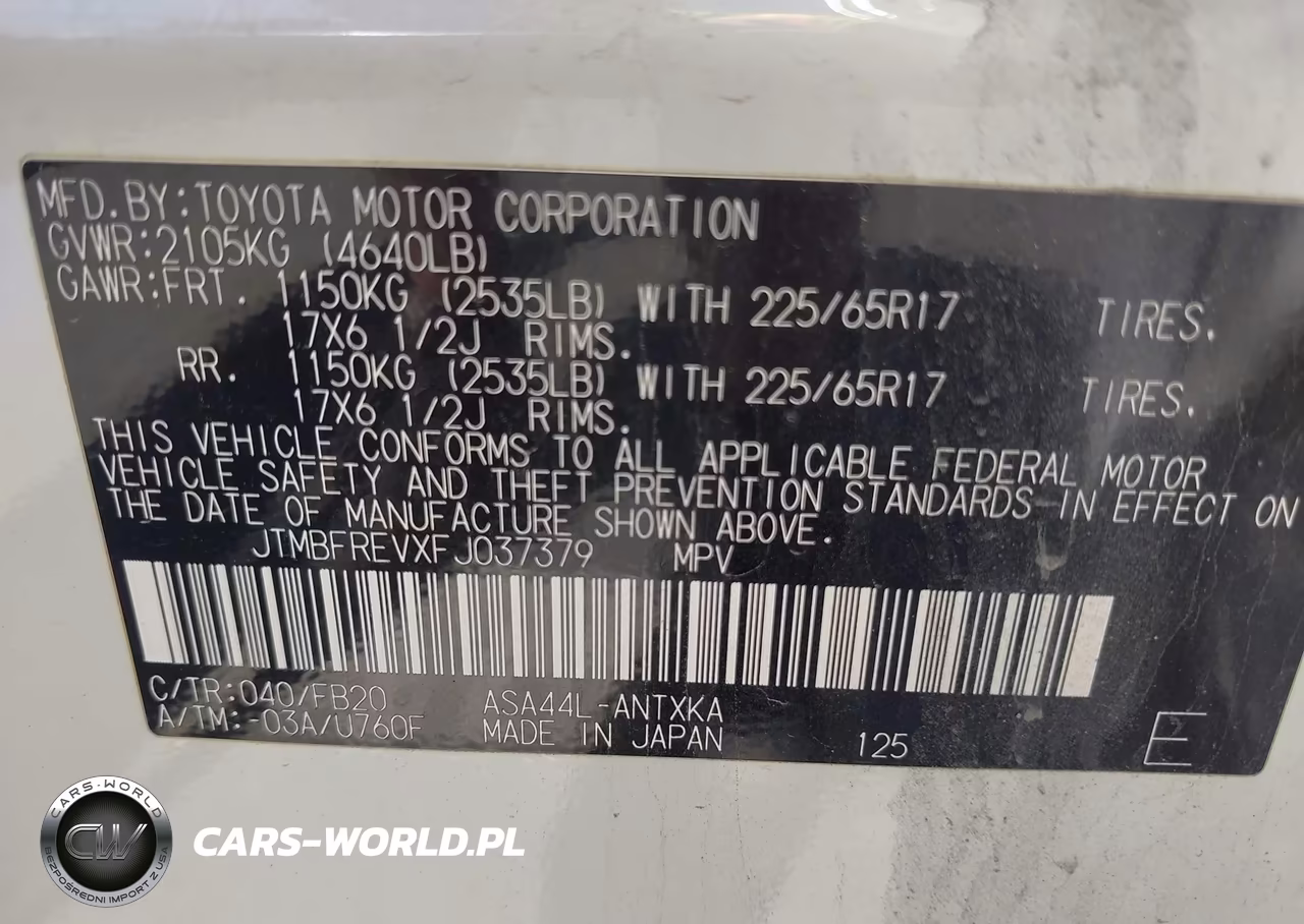 2015 Toyota Rav4 Le VIN:JTMBFREVXFJ037379 - 9