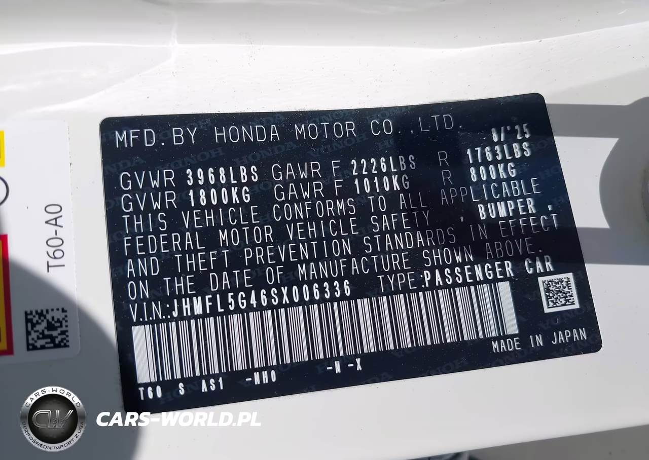 2025 Honda Civic Type R VIN:JHMFL5G46SX006336 - 9