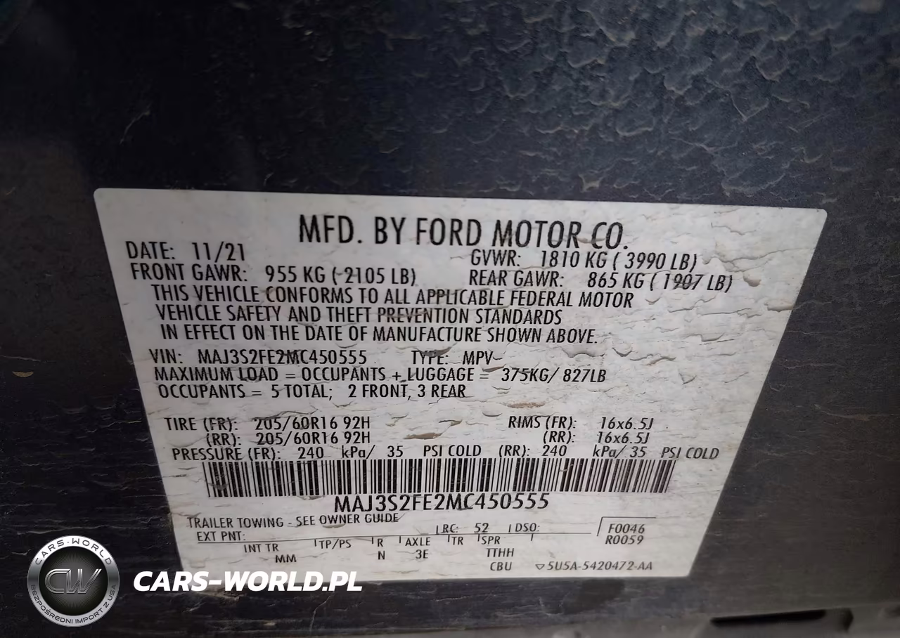 2021 Ford Ecosport S VIN:MAJ3S2FE2MC450555 - 9
