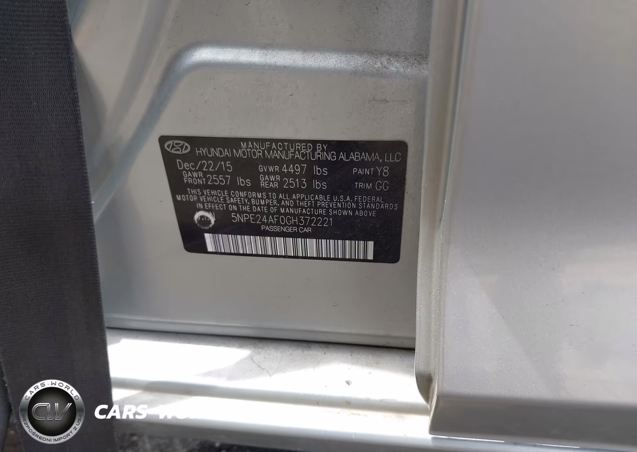 2016 Hyundai Sonata Se VIN:5NPE24AF0GH372221 - 9