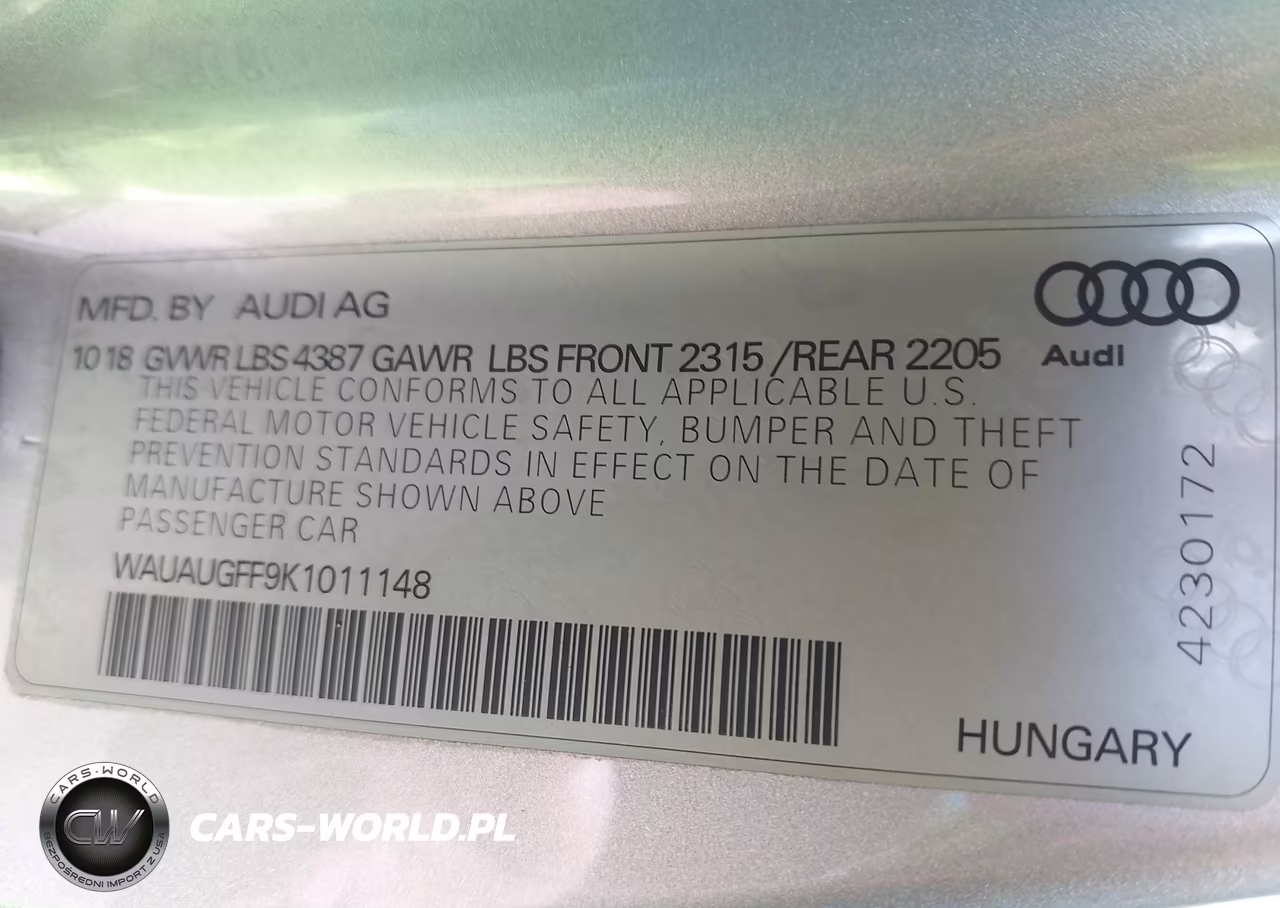 2019 Audi A3 40 Premium VIN:WAUAUGFF9K1011148 - 9
