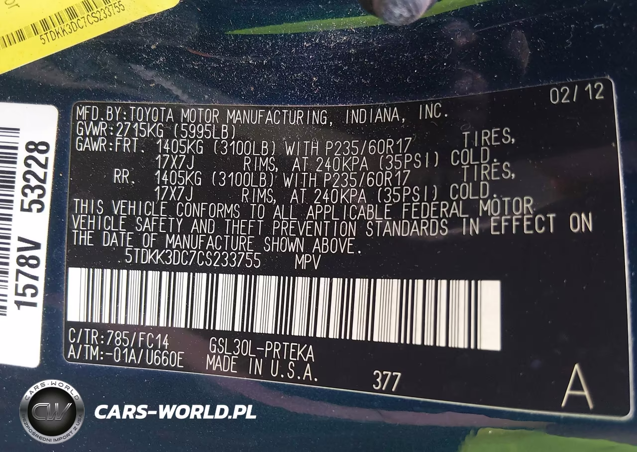 2012 Toyota Sienna Le V6 8 Passenger VIN:5TDKK3DC7CS233755 - 9