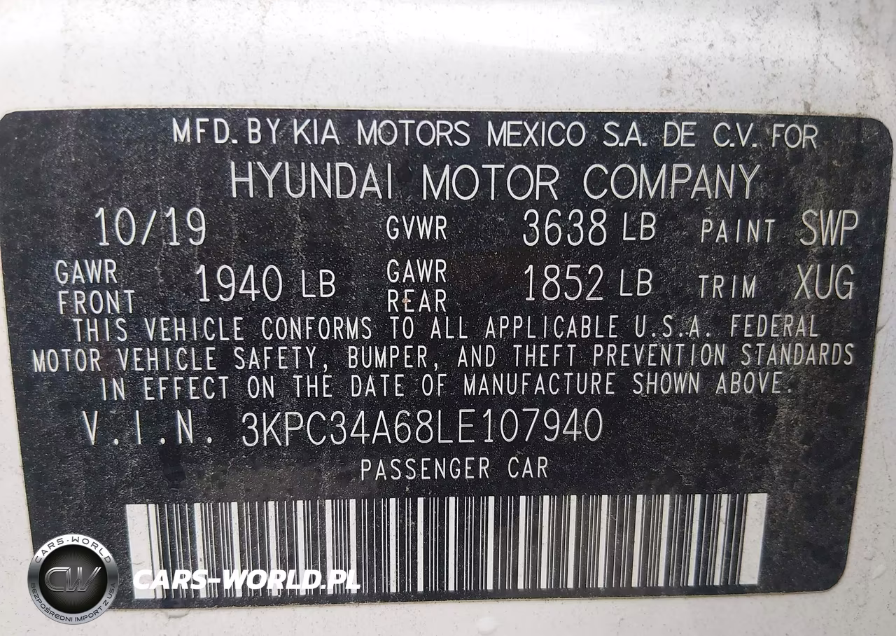2020 Hyundai Accent Limited VIN:3KPC34A68LE107940 - 9