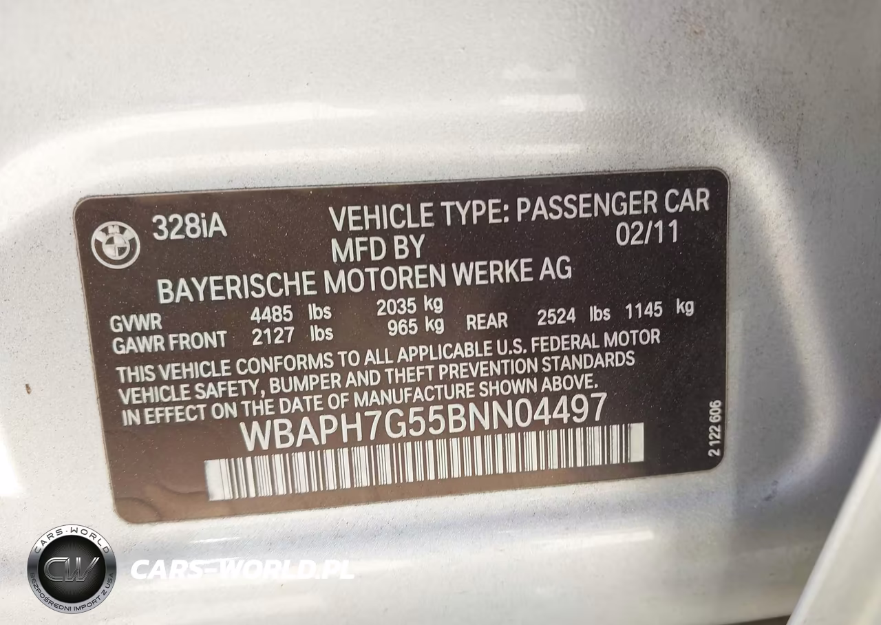 2011 BMW 328I VIN:WBAPH7G55BNN04497 - 9