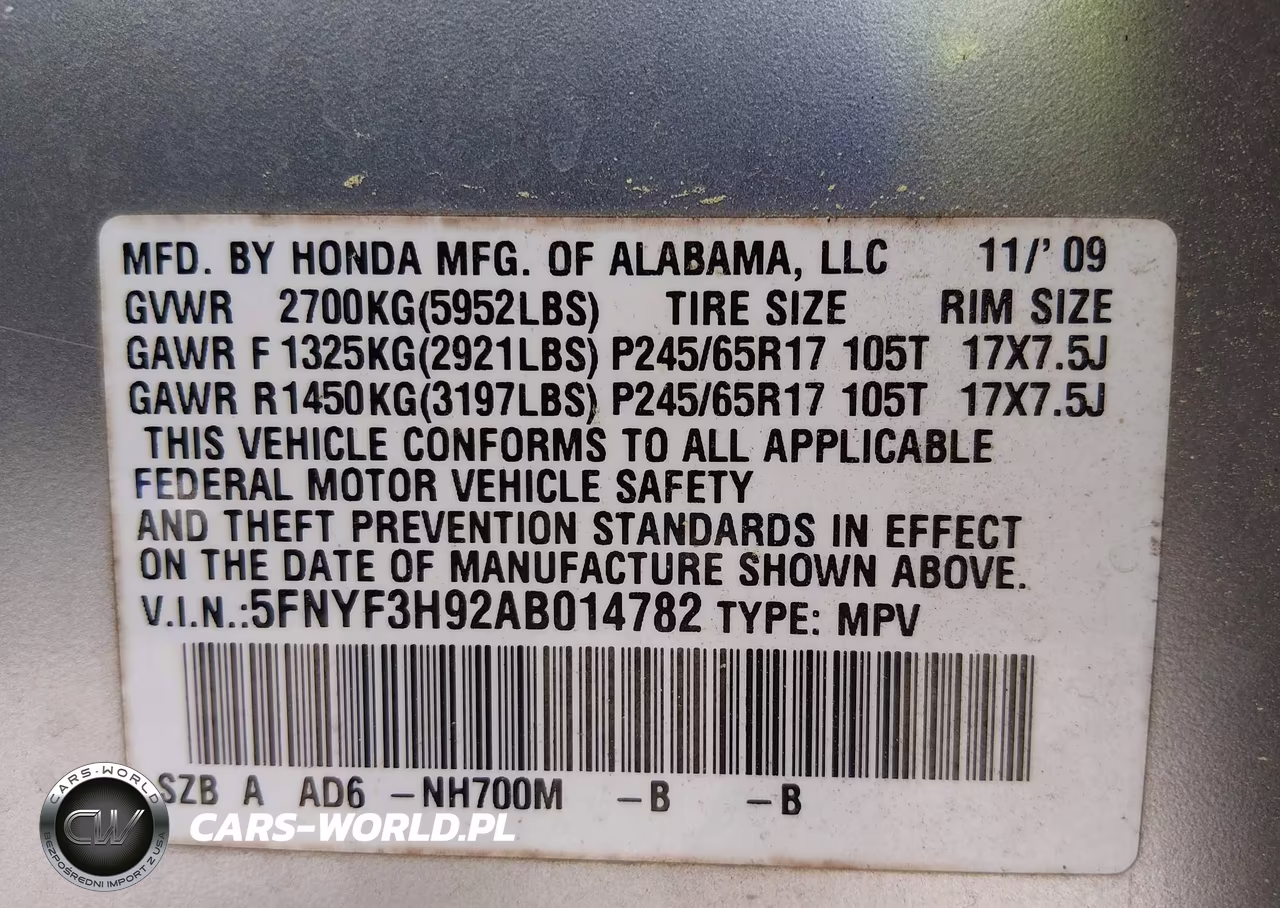 2010 Honda Pilot Touring VIN:5FNYF3H92AB014782 - 9