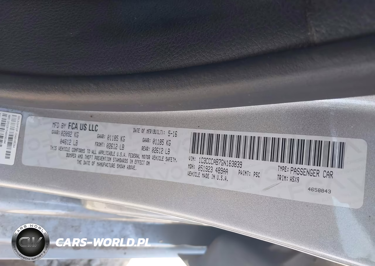 2016 Chrysler 200 Limited VIN:1C3CCCAB7GN183839 - 9