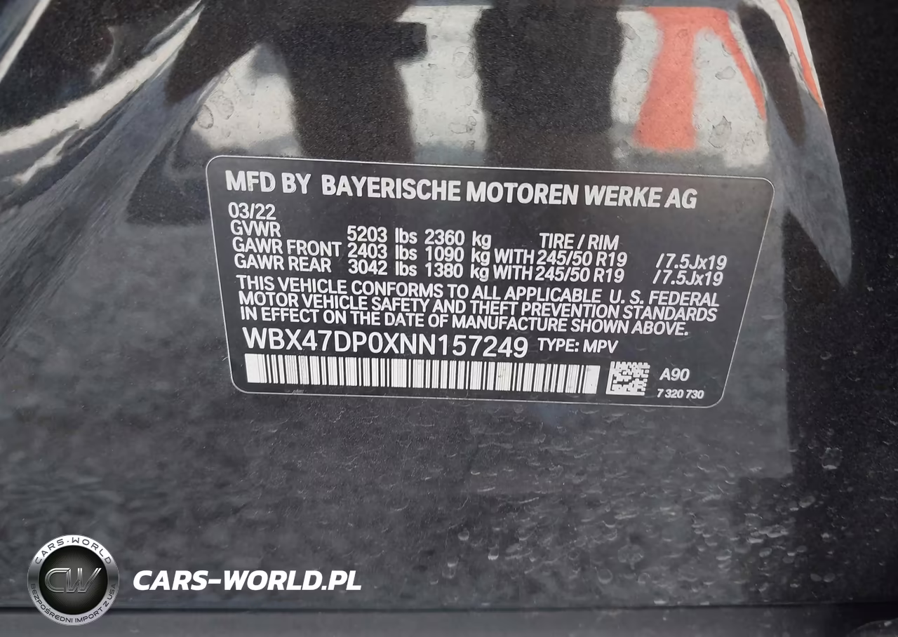 2022 BMW X3 Sdrive30I VIN:WBX47DP0XNN157249 - 9