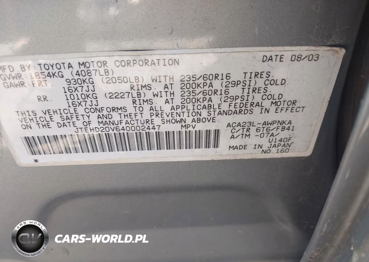 2004 Toyota Rav4 VIN:JTEHD20V640002447 - 9