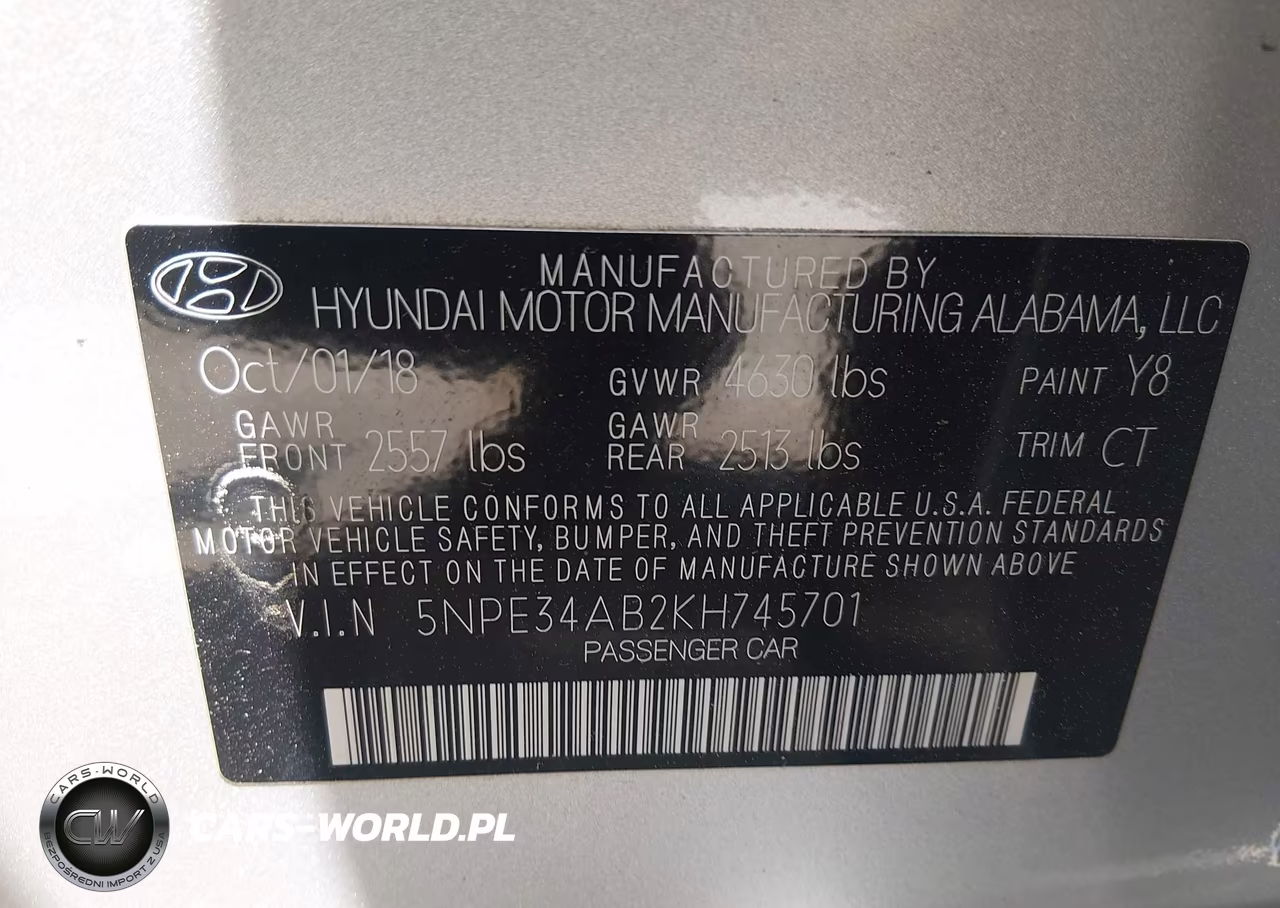 2019 Hyundai Sonata Limited 2.0T VIN:5NPE34AB2KH745701 - 9