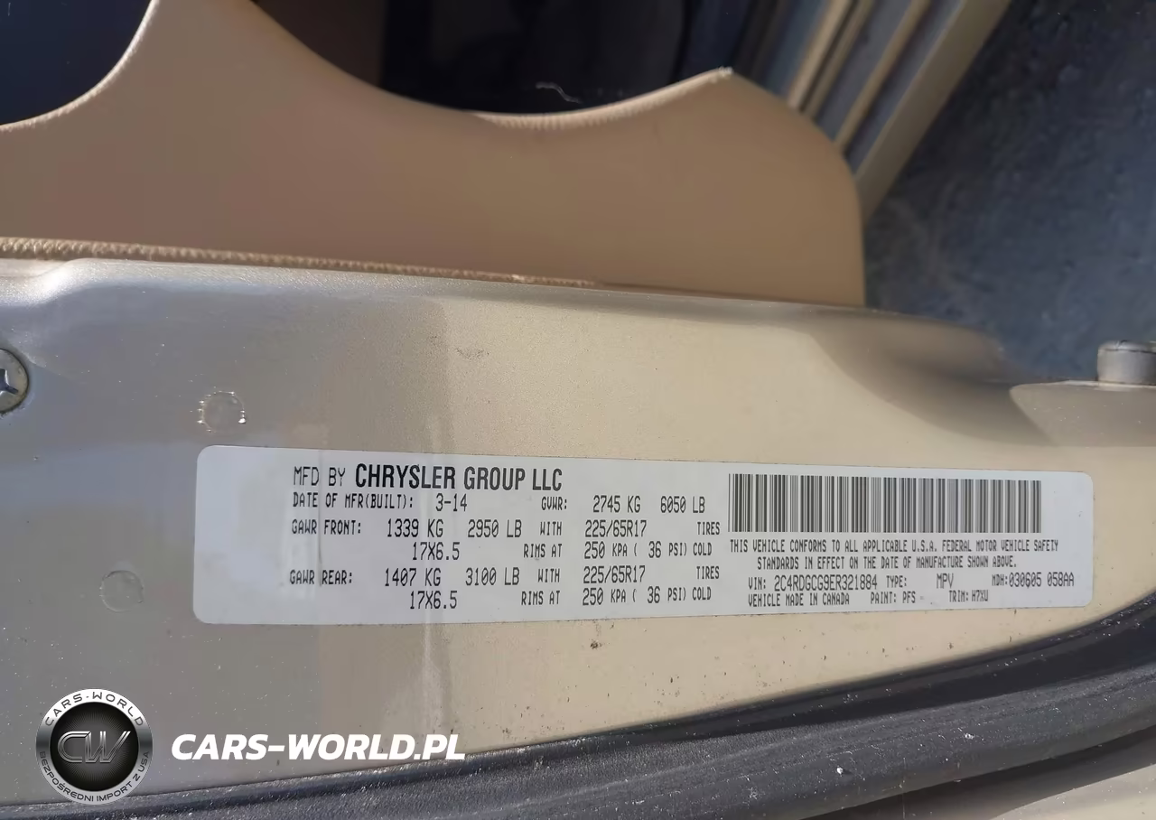 2014 Dodge Grand Caravan Sxt VIN:2C4RDGCG9ER321884 - 9