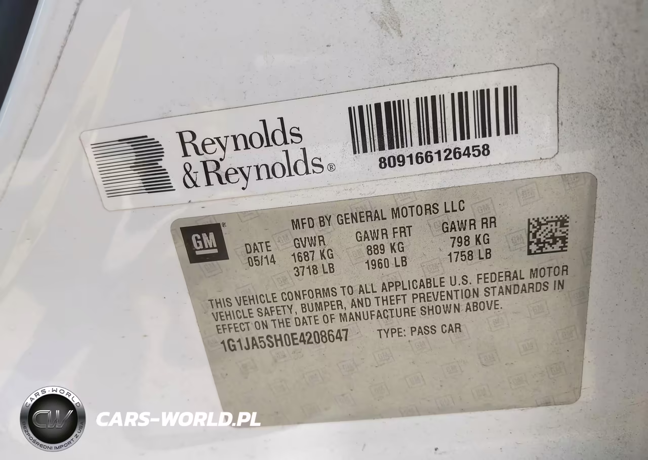2014 Chevrolet Sonic Ls Auto VIN:1G1JA5SH0E4208647 - 9