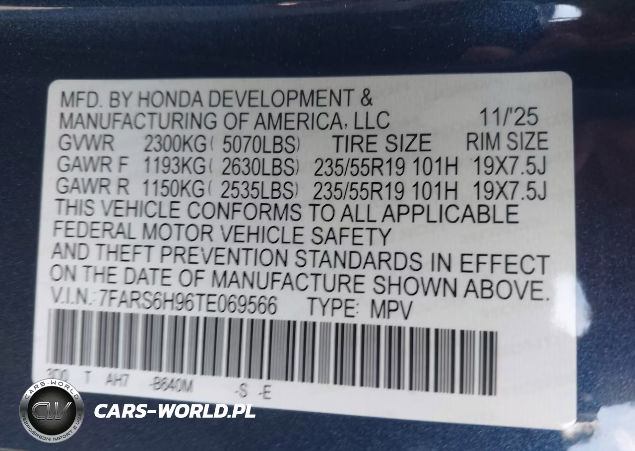 2026 Honda Cr-V Hybrid Awd Sport Touring VIN:7FARS6H96TE069566 - 9