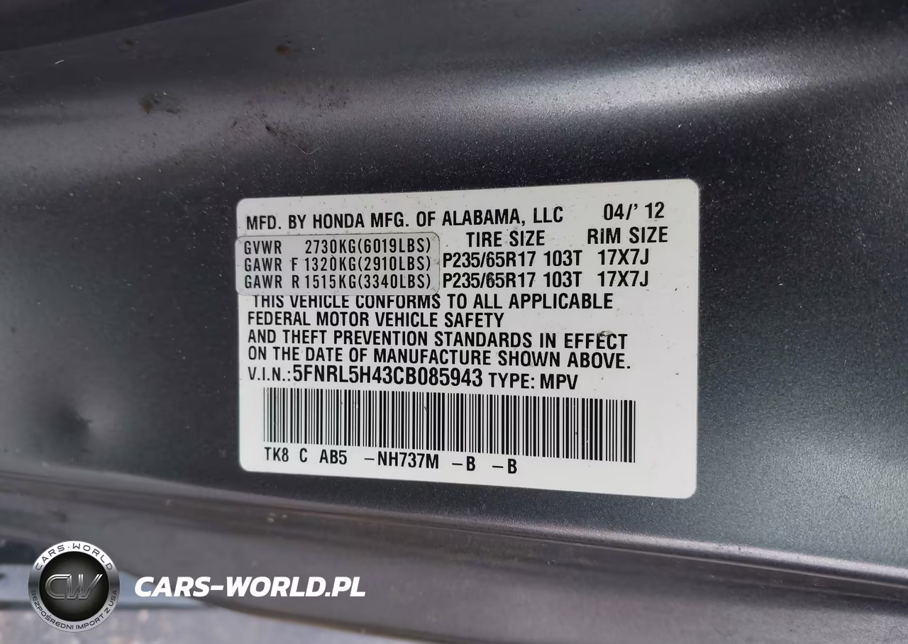 2012 Honda Odyssey Ex VIN:5FNRL5H43CB085943 - 9