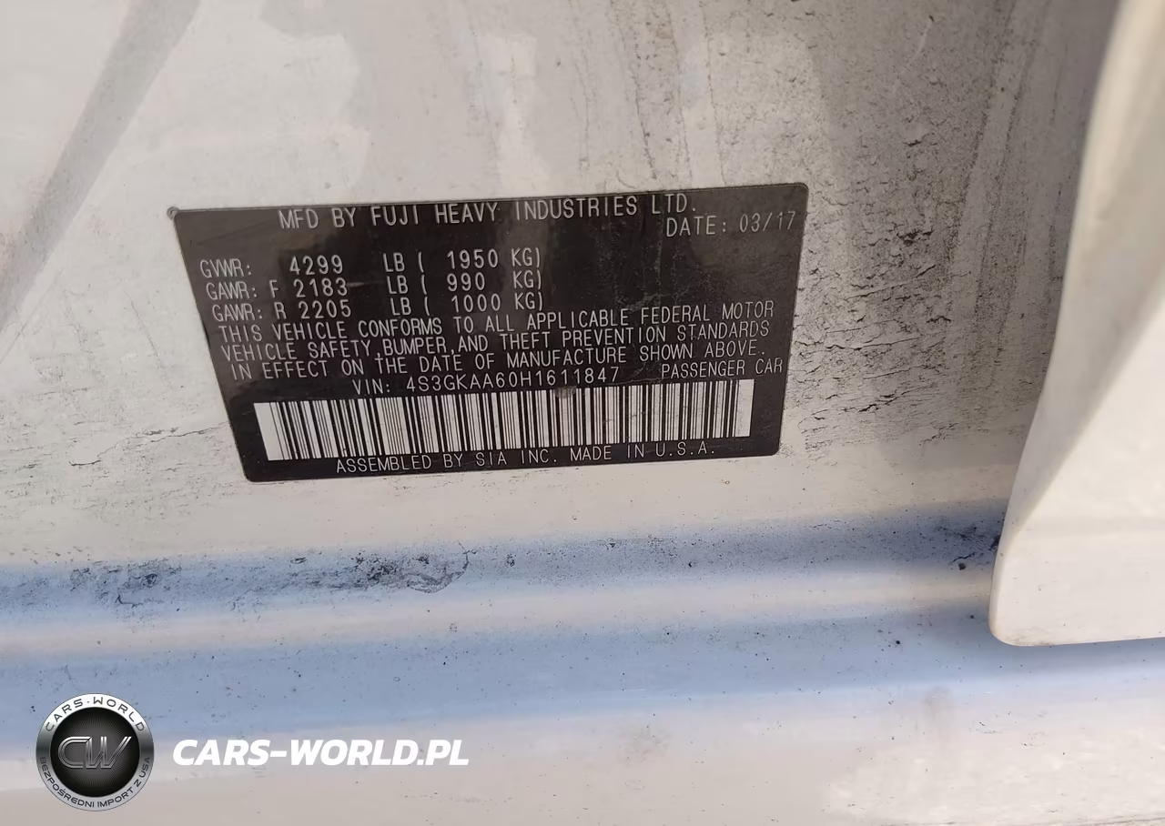 2017 Subaru Impreza 2.0I VIN:4S3GKAA60H1611847 - 9