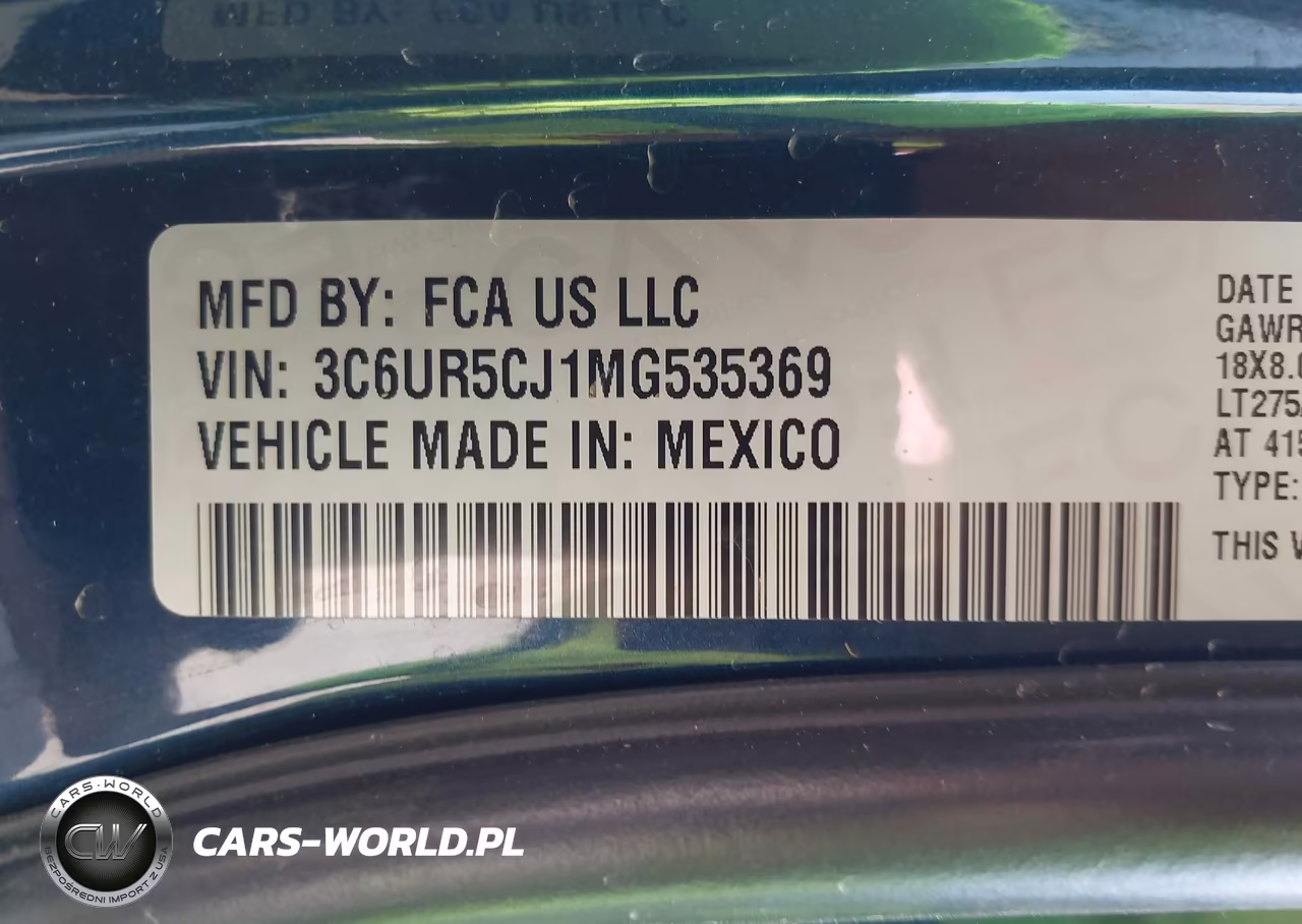 2021 Ram 2500 Tradesman 4X4 6'4 Box VIN:3C6UR5CJ1MG535369 - 9
