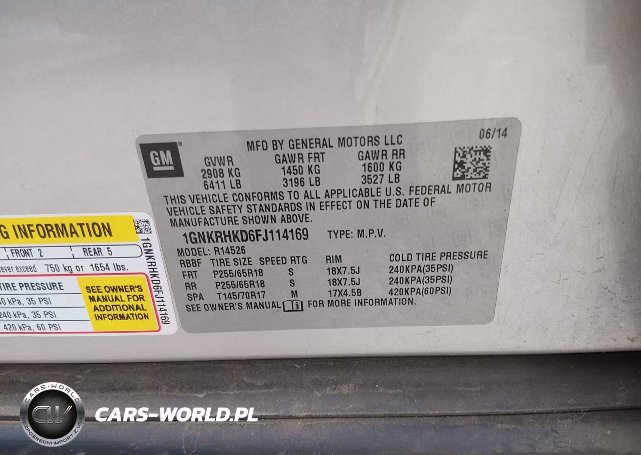2015 Chevrolet Traverse 2Lt VIN:1GNKRHKD6FJ114169 - 9