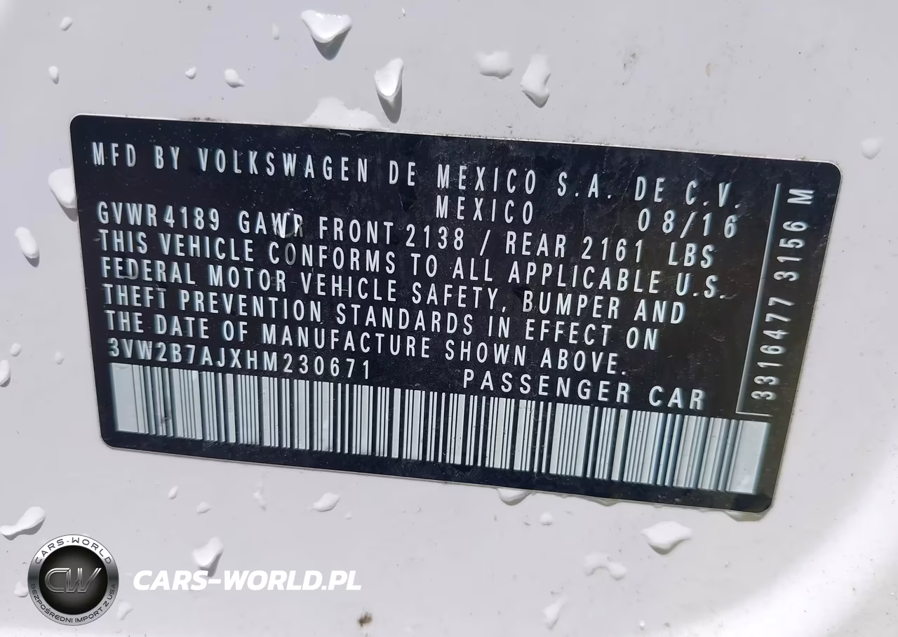 2017 Volkswagen Jetta 1.4T S VIN:3VW2B7AJXHM230671 - 9