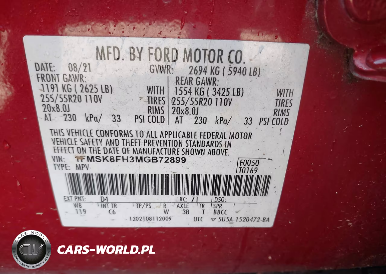 2021 Ford Explorer Limited VIN:1FMSK8FH3MGB72899 - 9