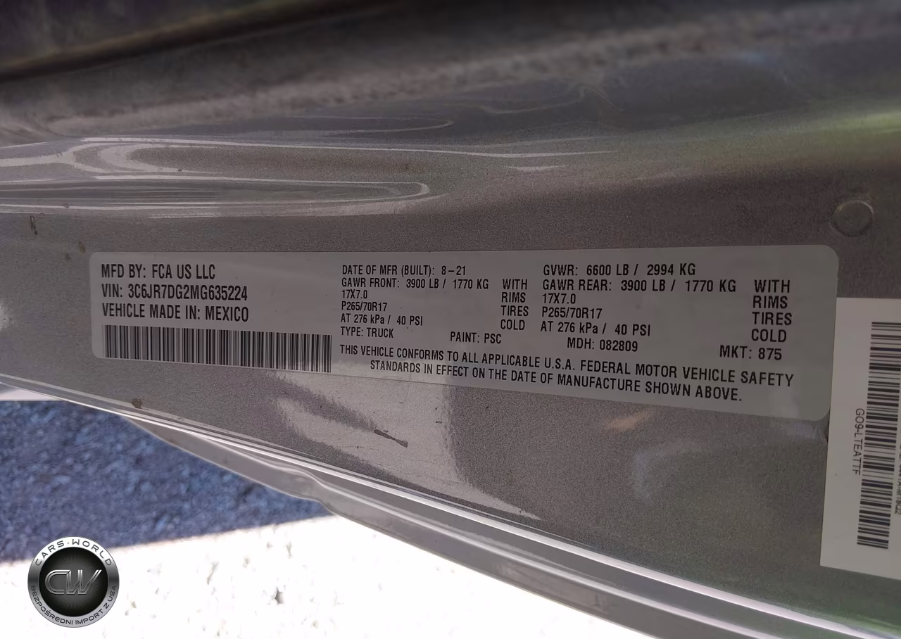 2021 Ram 1500 Classic Tradesman 4X4 8' Box VIN:3C6JR7DG2MG635224 - 9