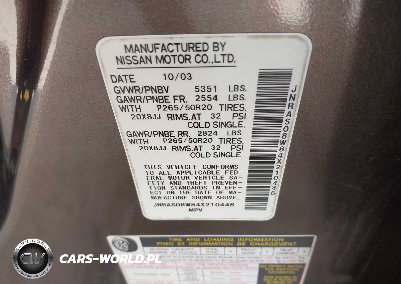 2004 Infiniti Fx35 VIN:JNRAS08W84X210446 - 9