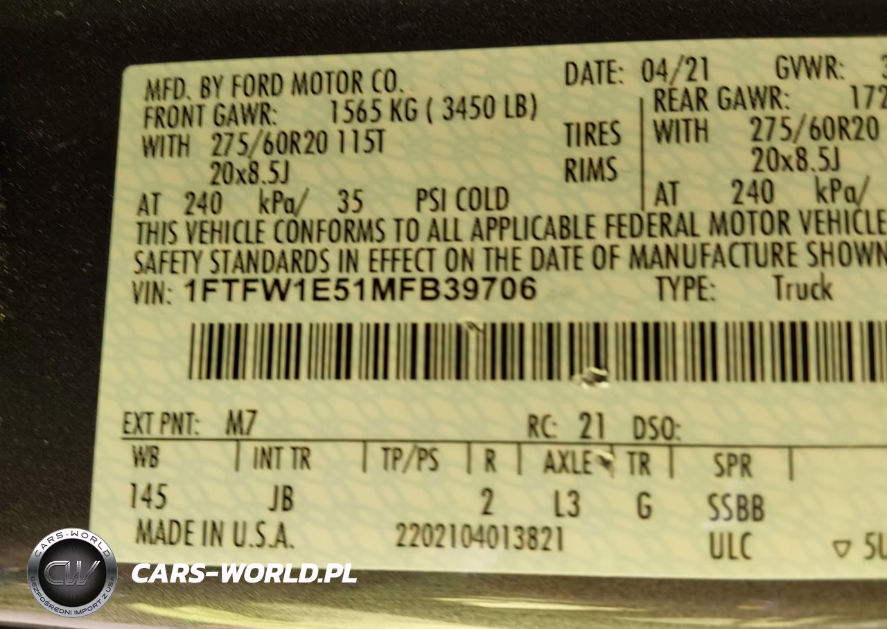 2021 Ford F-150 Xl VIN:1FTFW1E51MFB39706 - 9