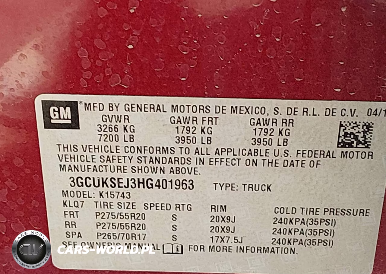 2017 Chevrolet Silverado 1500 2Lz VIN:3GCUKSEJ3HG401963 - 9