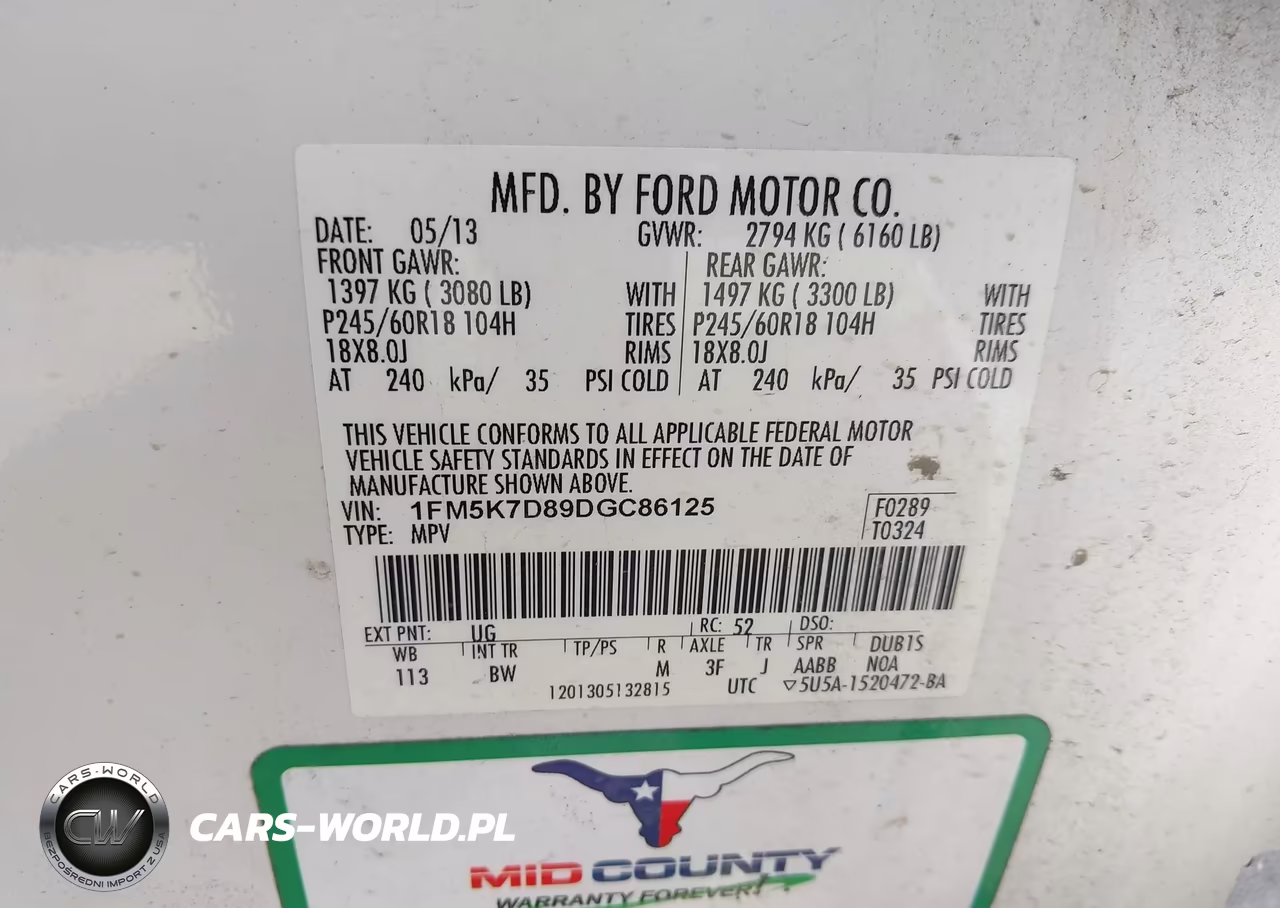 2013 Ford Explorer Xlt VIN:1FM5K7D89DGC86125 - 9
