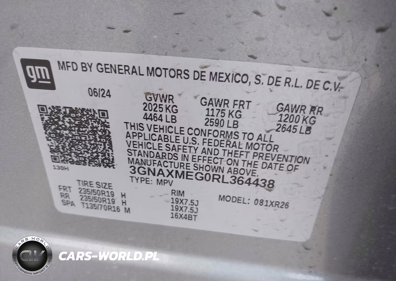2024 Chevrolet Equinox Fwd Rs VIN:3GNAXMEG0RL364438 - 9