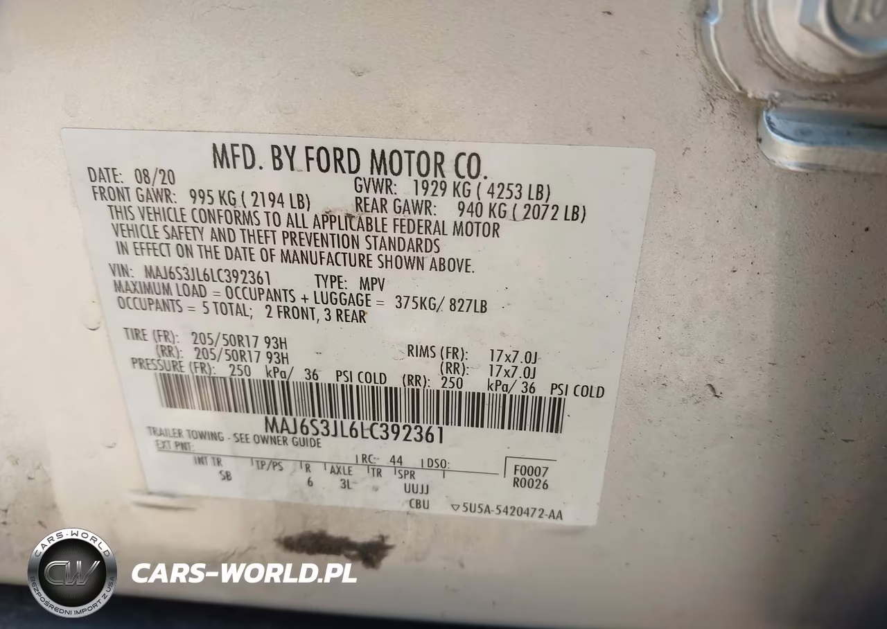 2020 Ford Ecosport Ses VIN:MAJ6S3JL6LC392361 - 9