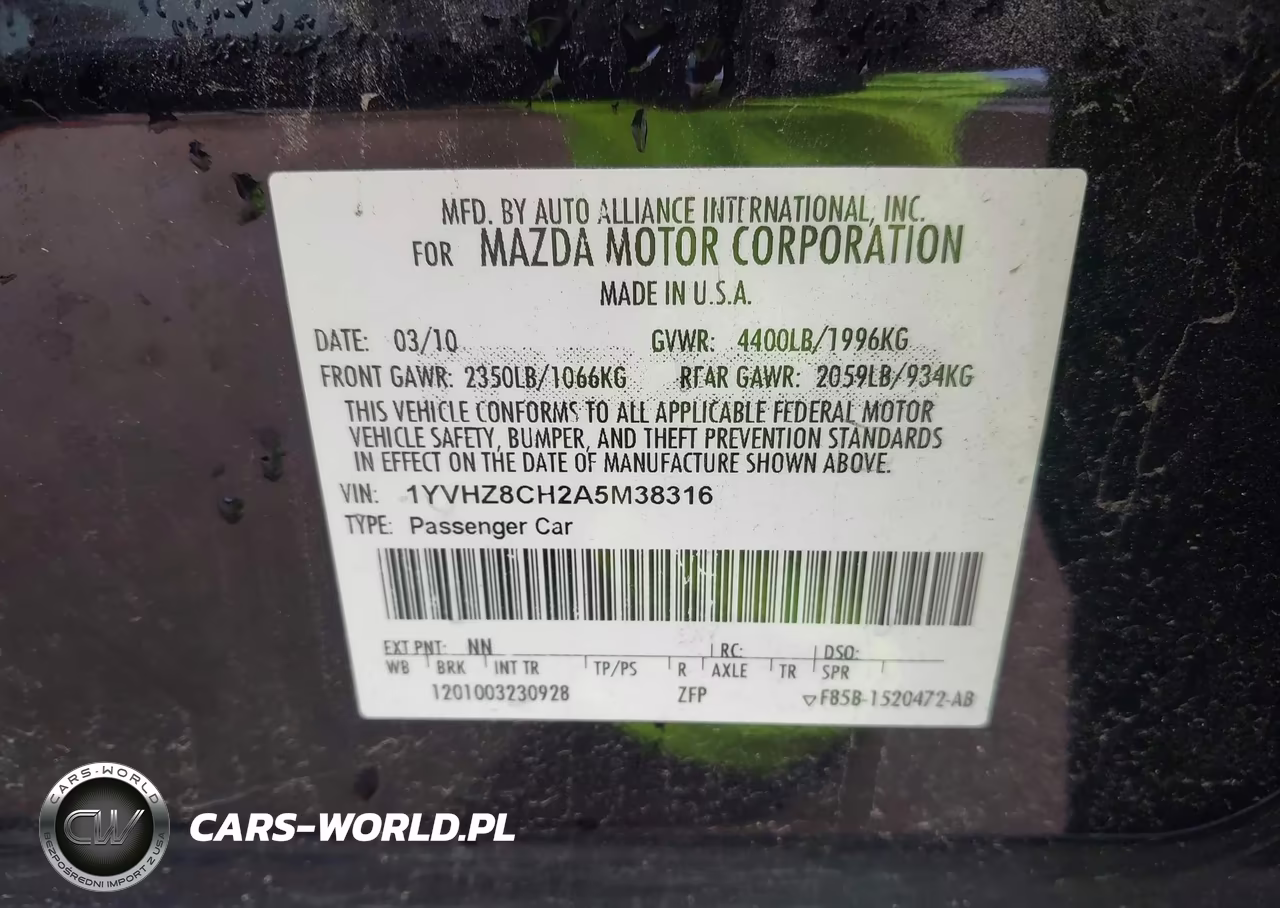 2010 Mazda Mazda6 I Grand Touring VIN:1YVHZ8CH2A5M38316 - 9