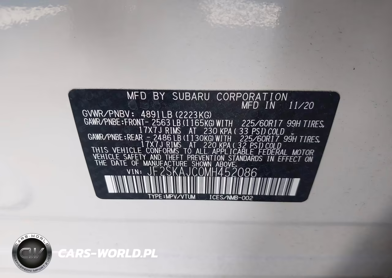 2021 Subaru Forester Premium VIN:JF2SKAJC0MH452086 - 9