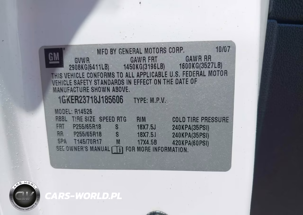 2008 GMC Acadia Slt-1 VIN:1GKER23718J185606 - 9