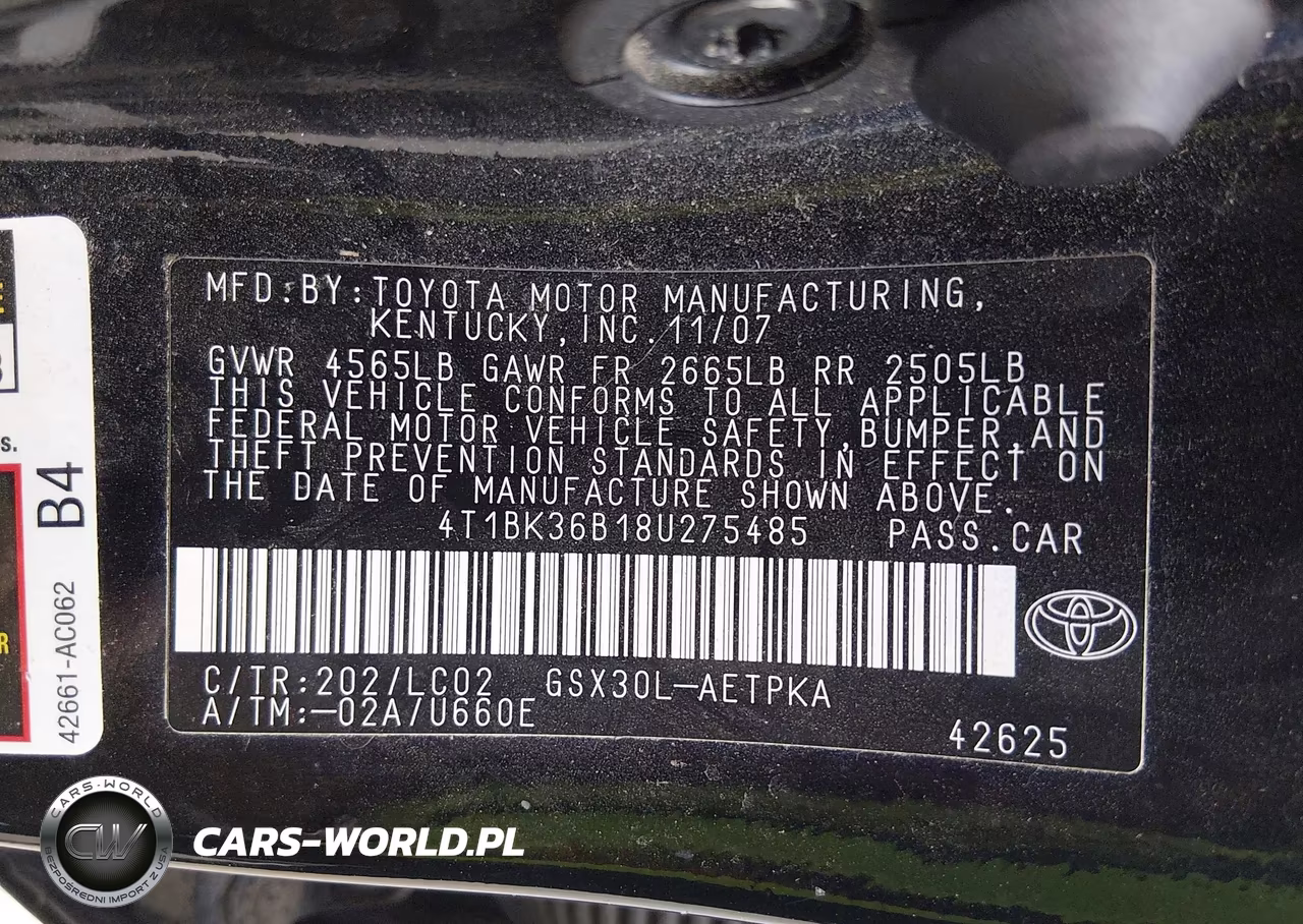 2008 Toyota Avalon Limited VIN:4T1BK36B18U275485 - 9
