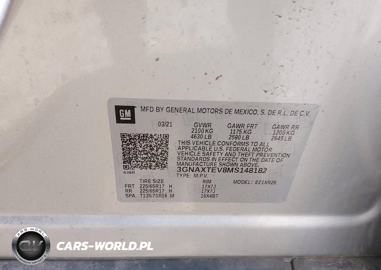 2021 Chevrolet Equinox Awd 2Fl VIN:3GNAXTEV8MS148182 - 9