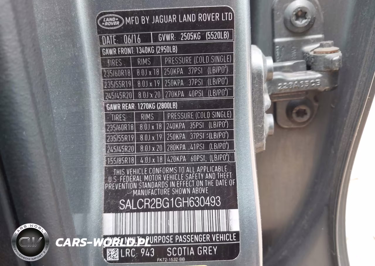 2016 Land Rover Discovery Sport Hse VIN:SALCR2BG1GH630493 - 9